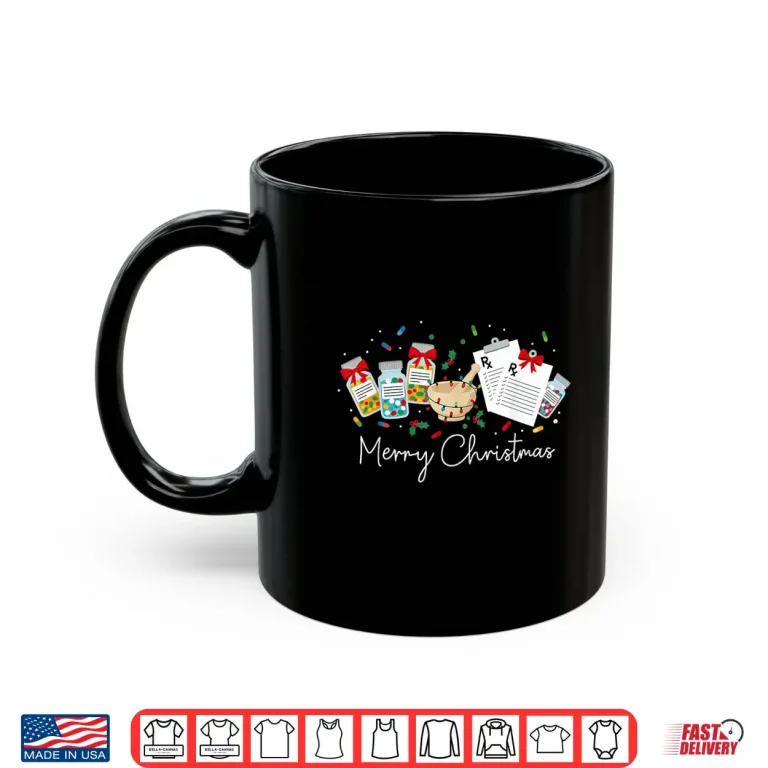 Mug Festive Pharmacy Pills Christmas Holidays Pharmacists Shirt