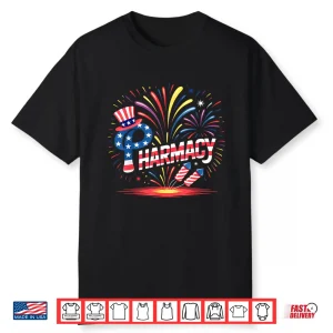 Patriotic Pharmacy Fireworks Usa 4Th Of July For Pharmacists Shirt