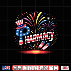Design Patriotic Pharmacy Fireworks Usa 4Th Of July For Pharmacists Shirt