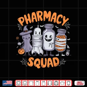 Design Pharmacy Squad Cute Halloween Pharmacist Techs Students Fun Shirt