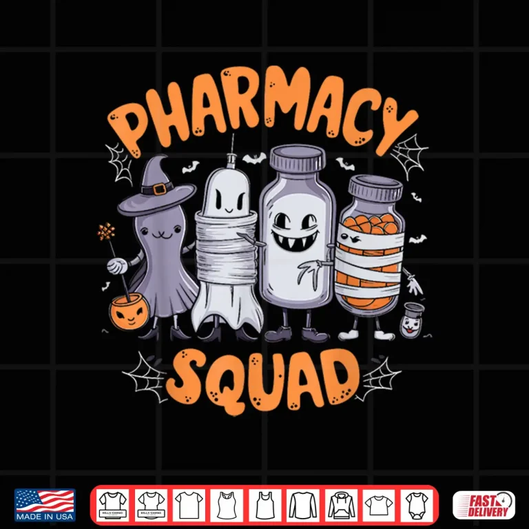 Design Pharmacy Squad Cute Halloween Pharmacist Techs Students Fun Shirt
