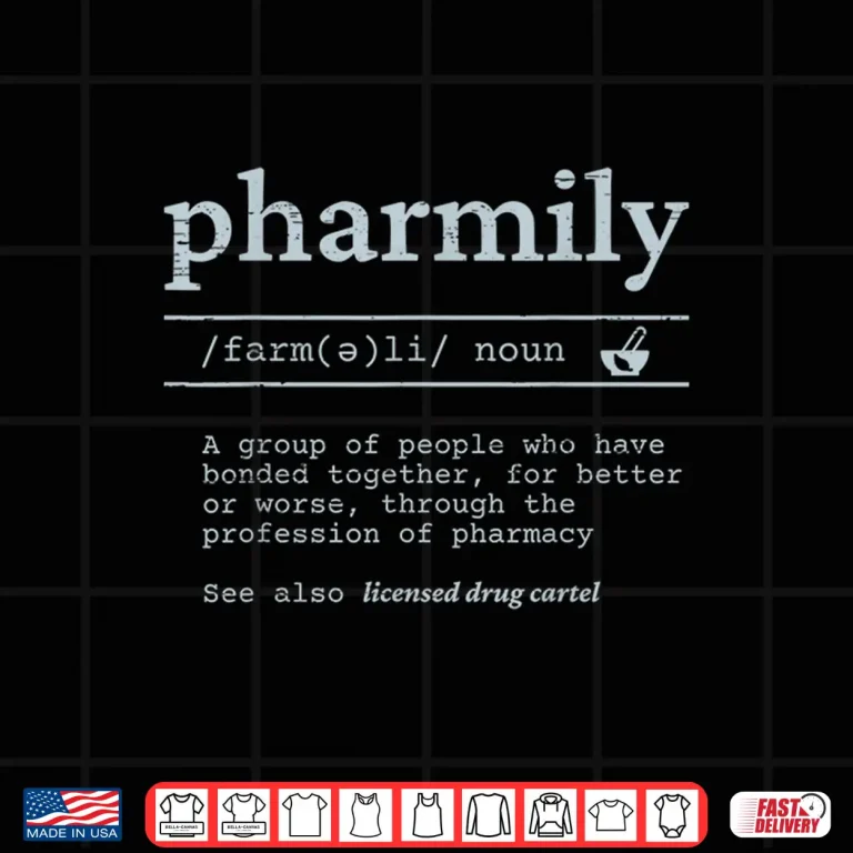 Design Pharmacy Technician Scrubs Pharmily Definition Shirt