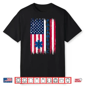Paramedic American Flag Usa Shirt Ems Emt Paramedic Gift Shirt
