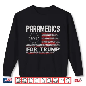 Sweatshirt Paramedics For Trump 2024 Funny Election Usa Flag Shirt