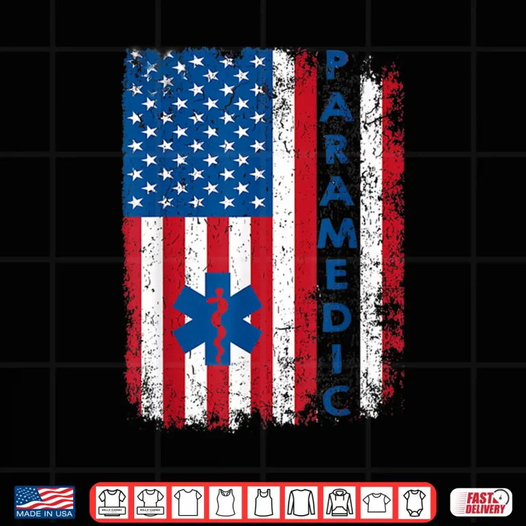 Design Vintage Paramedic American Flag Usa Shirt Ems Emt Paramedic Shirt