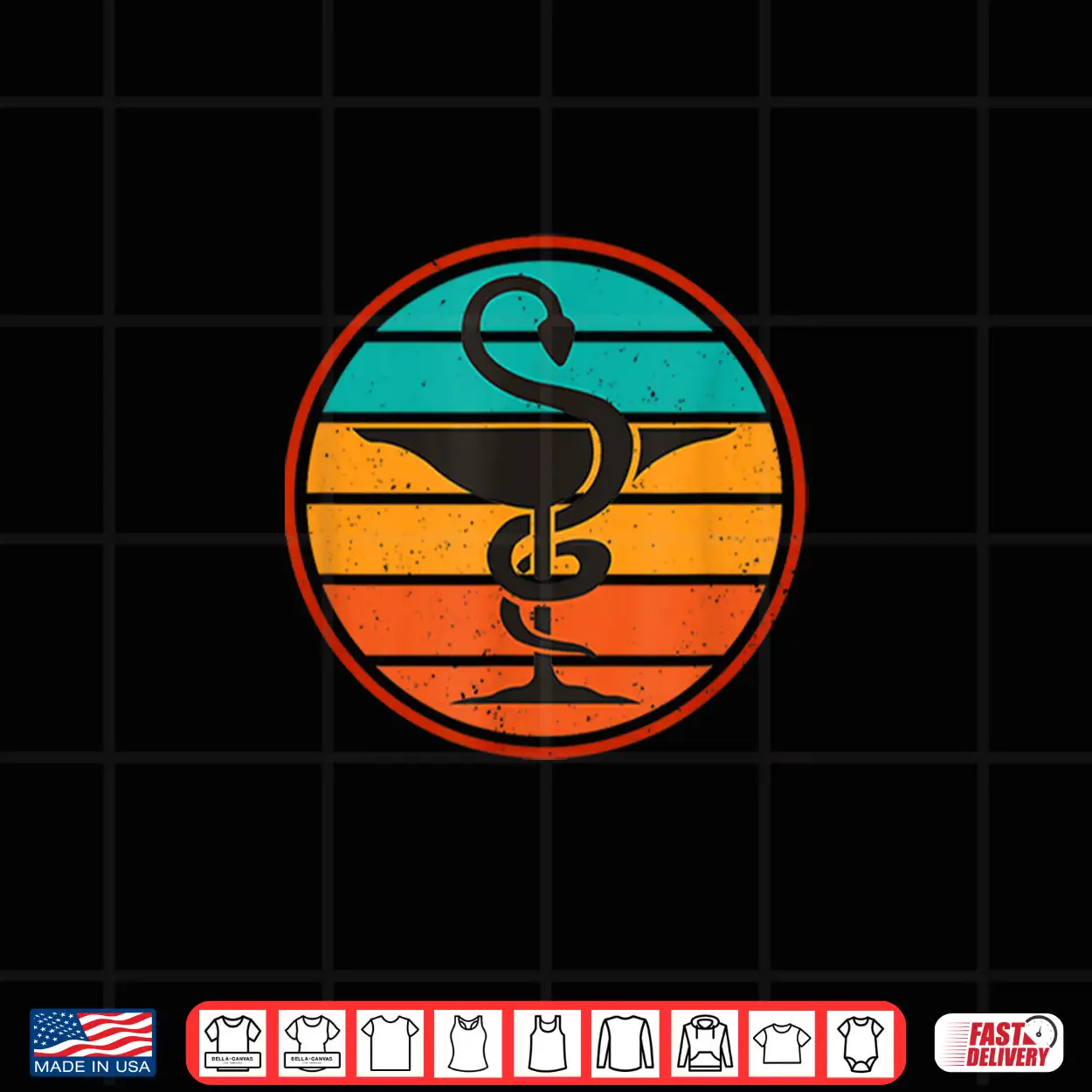 Caduceus Symbol For Pharmacists Retro Look Shirt Caduceus Symbol For Pharmacists Retro Look Shirt