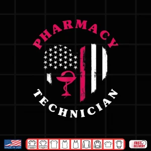 Design Patriotic Us Flag Pharmasist Pharmacy Technician Shirt