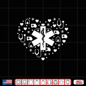 Design Certified Emt Paramedics Critical Care Paramedic Heart Shirt