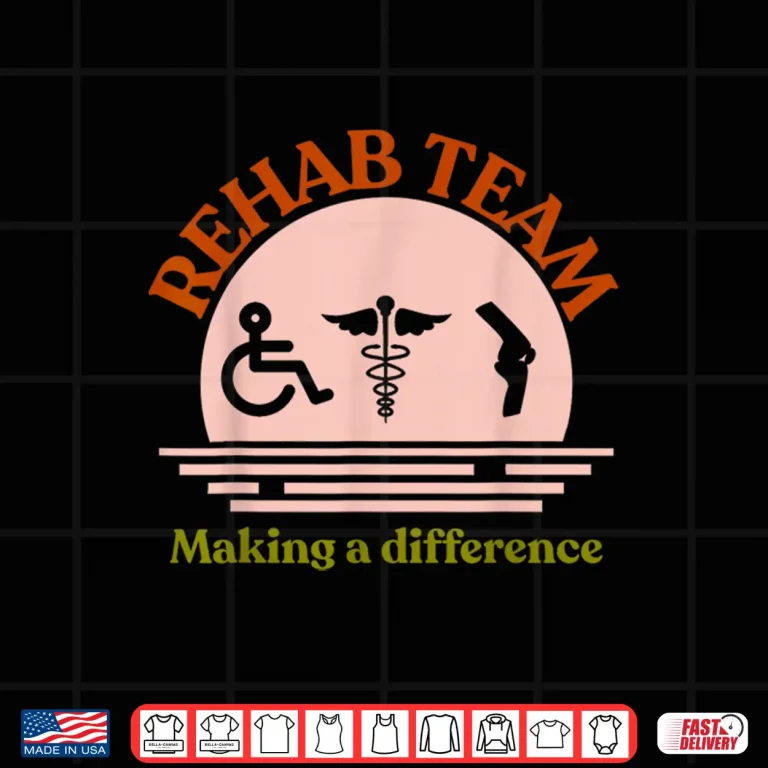 Design Rehab Team Shirts For Matching Physical Therapy Month Retro Shirt