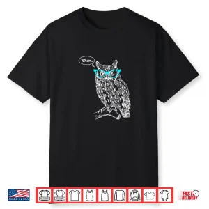 Owl Whom Who Glasses Funny Grammar English Teacher Writers Premium Shirt
