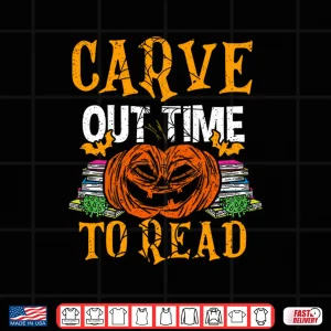 Design Carve Out Time To Read Halloween English Literature Teacher Long Sleeve Shirt