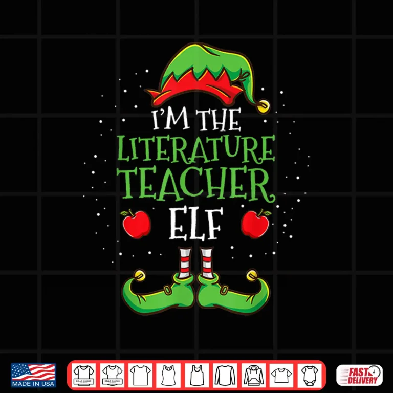Design Im The Literature Teacher Elf Christmas Shirt