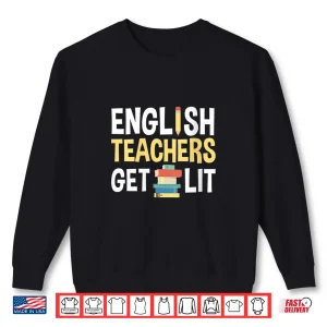 Sweatshirt Womens English Teacher Funny Literature Pun Quote V Neck Shirt