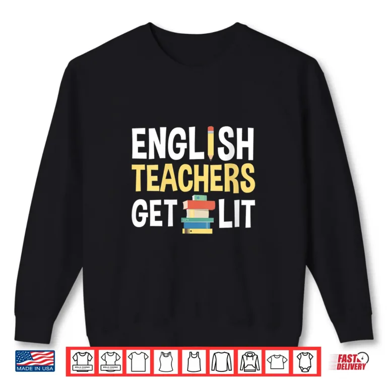 Sweatshirt Womens English Teacher Funny Literature Pun Quote V Neck Shirt