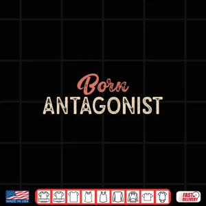 Design Born Antagonist Funny Literature Reading English Teacher Shirt