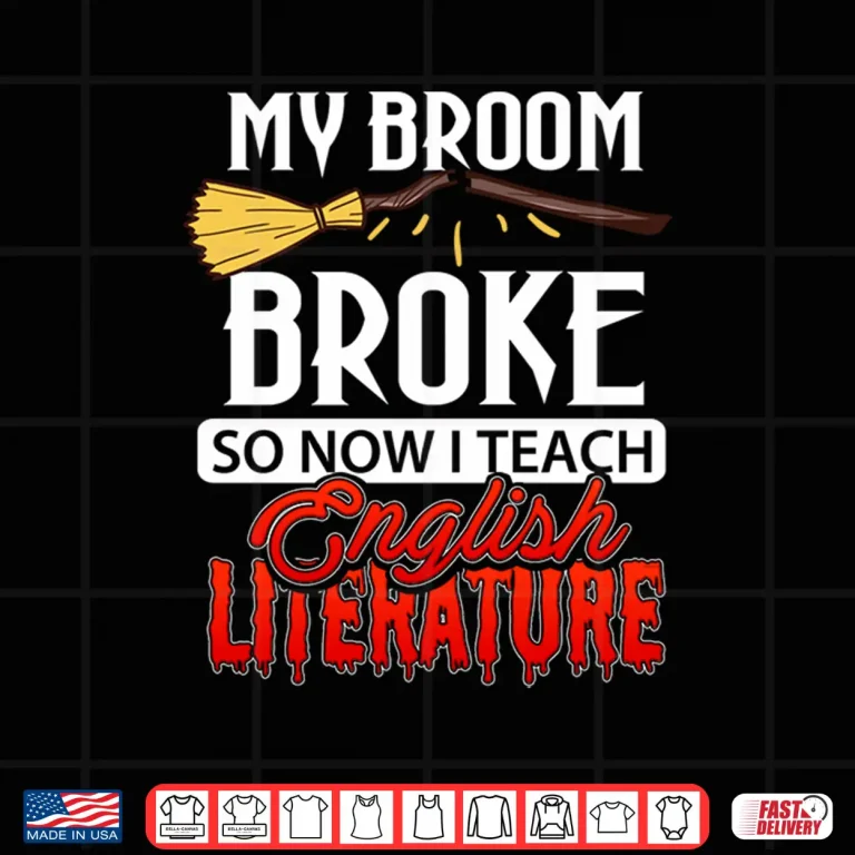 Design Funny Halloween English Literature Teacher Witch Long Sleeve Shirt