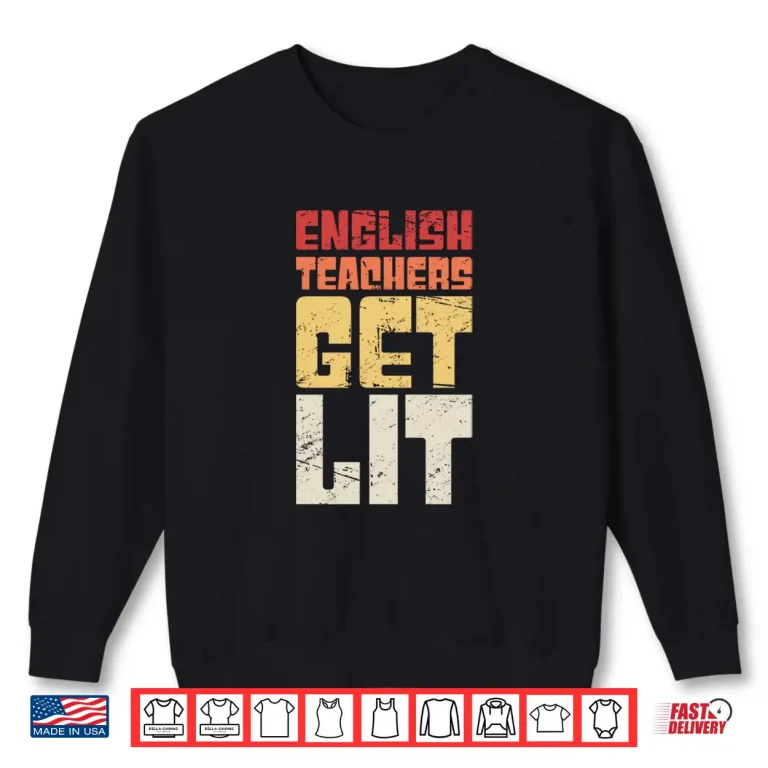 Sweatshirt Retro Literature English Language English Teacher Long Sleeve Shirt