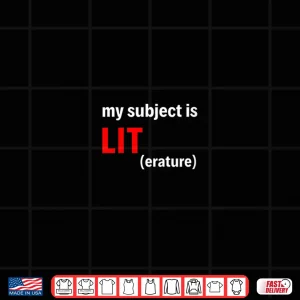 Design Womens Funny English Is Lit Literature Teacher Appreciation Gift V Neck Shirt