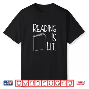 Womens Reading Is Lit Ela English Literature Teacher Gift V Neck Shirt