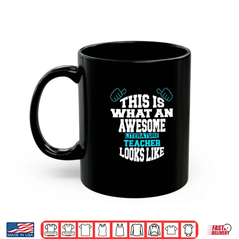 Mug Womens Literature Teacher Awesome Greatest Appreciation V Neck Shirt
