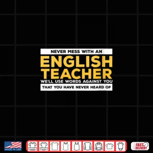 Design Womens Funny Teaching Literature Grammar Quote For English Teacher V Neck Shirt