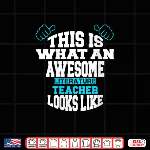 Design Womens Literature Teacher Awesome Greatest Appreciation V Neck Shirt