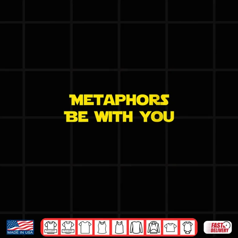 Design Womens Metaphors Be With You Funny Dad Joke Gift V Neck Shirt
