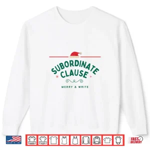 Sweatshirt Funny Pun Christmas Santa Design Gift For English Teachers Shirt