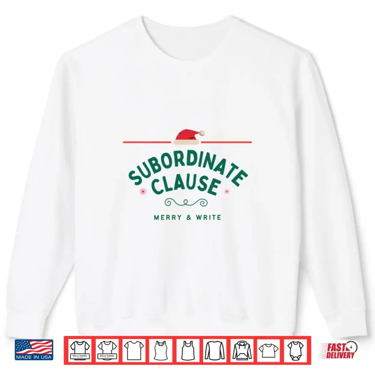 Sweatshirt Funny Pun Christmas Santa Design Gift For English Teachers Shirt