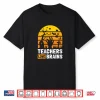 Womens Halloween Science Math English History Teachers Love Brains V Neck Shirt