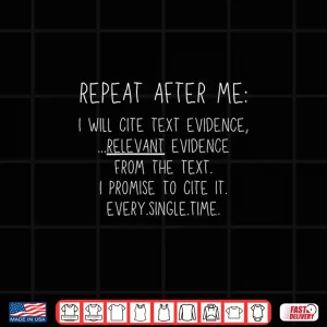 Design Prove It Funny Cite Text Evidence English Students Teachers V Neck Shirt