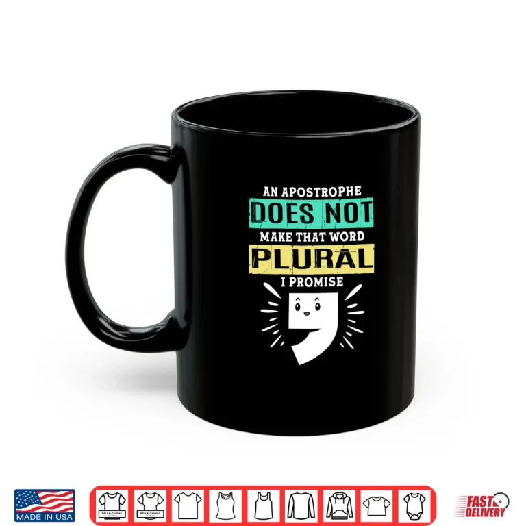 Mug Vintage Grammar Apostrophe For English Grammar Teacher Long Sleeve Shirt
