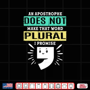 Design Vintage Grammar Apostrophe For English Grammar Teacher Long Sleeve Shirt