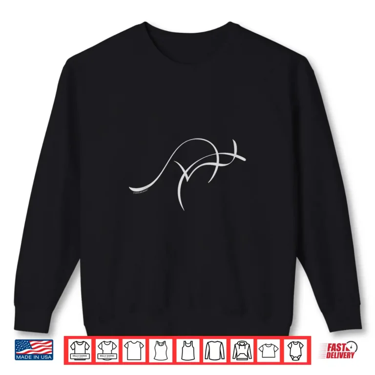 Sweatshirt Abstract Kangaroo Art Geometric Wildlife Australia Design Shirt