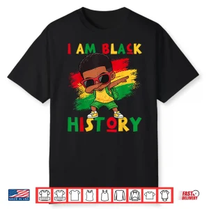 I Am Black History Month Black Melanin Boy Kids Toddlers Shirt