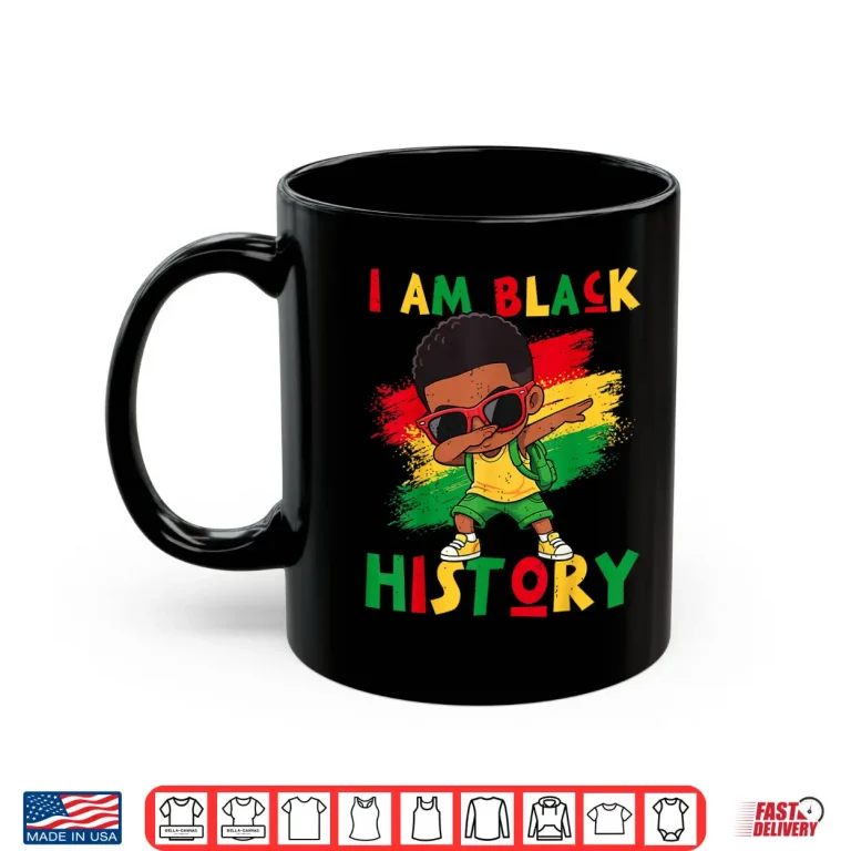 Mug I Am Black History Month Black Melanin Boy Kids Toddlers Shirt