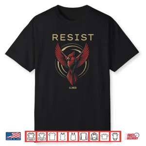 Illinois Resist 2026 Symbol Of Rebel Alliance Red Cardinal Shirt