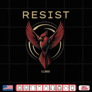 Design Illinois Resist 2026 Symbol Of Rebel Alliance Red Cardinal Shirt