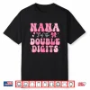 Nana Of The Double Digits Cute Bow 10Th Birthday Girl Shirt