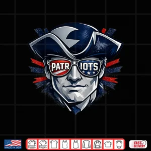 Design Vintage Cool Face Sunglasses Patriot American Graphic Design Shirt