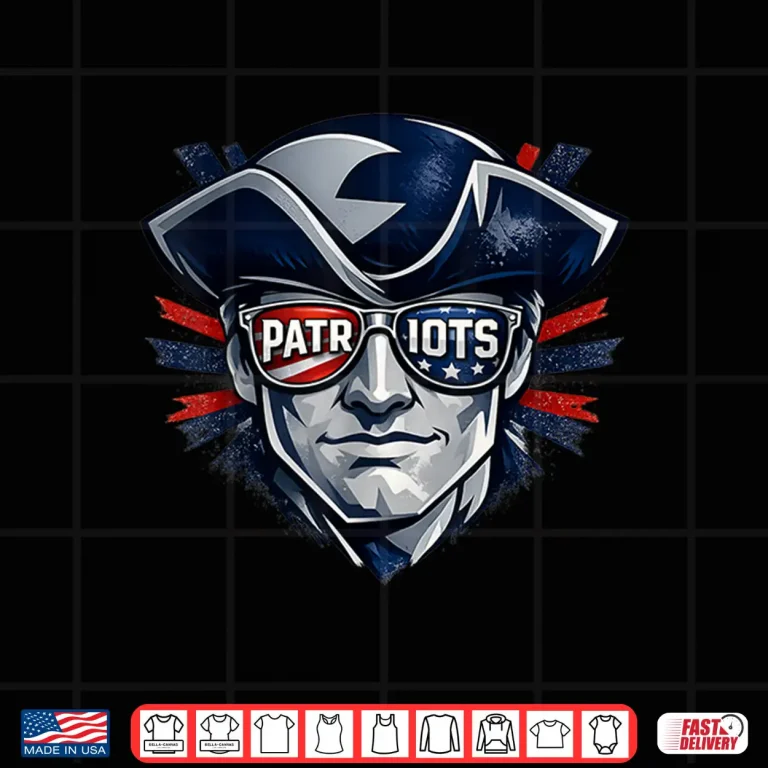 Design Vintage Cool Face Sunglasses Patriot American Graphic Design Shirt