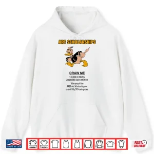 Hoodie Art Scholarships Draw Me Vintage Cartoon Duck Shirt