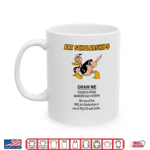 Mug Art Scholarships Draw Me Vintage Cartoon Duck Shirt