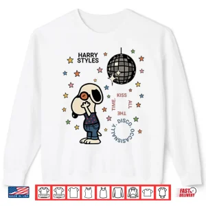 Sweatshirt Harry Styles Snoopy Kiss All The Time Disco Ball Shirt