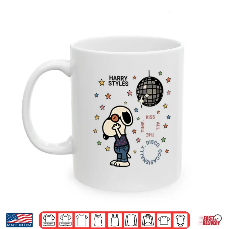 Mug Harry Styles Snoopy Kiss All The Time Disco Ball Shirt