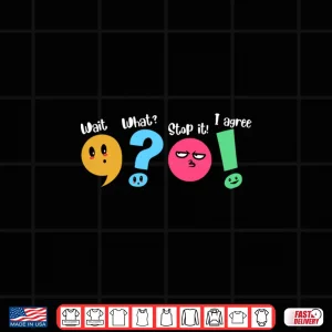 Design Cute Grammar Punctuation For English Grammar Teacher Shirt