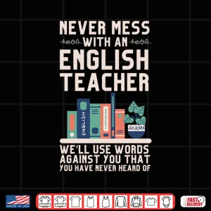 Design Funny English Teacher Art For Men Women Reading Ela Teachers Long Sleeve Shirt