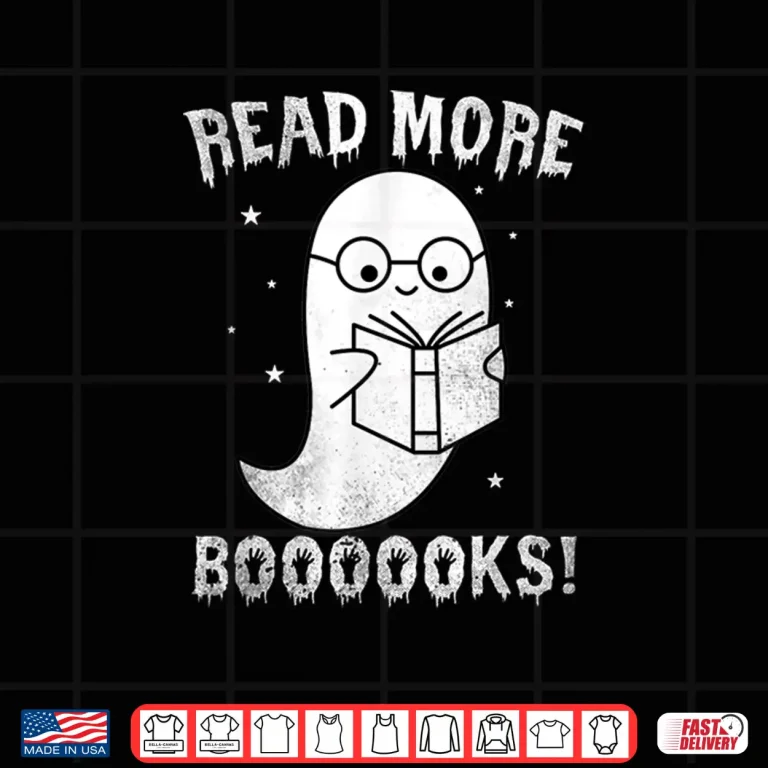 Design Read More Boooooks Ghost Teacher Halloween Boo Book Lover Shirt