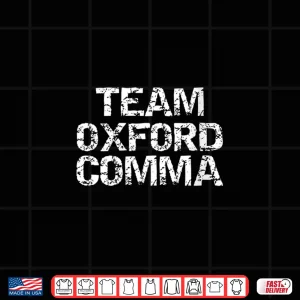 Design Womens Funny English Teaching Gift For Teachers Team Oxford Comma V Neck Shirt