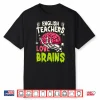 English Teachers Love Brains Skeleton Halloween Funny Shirt